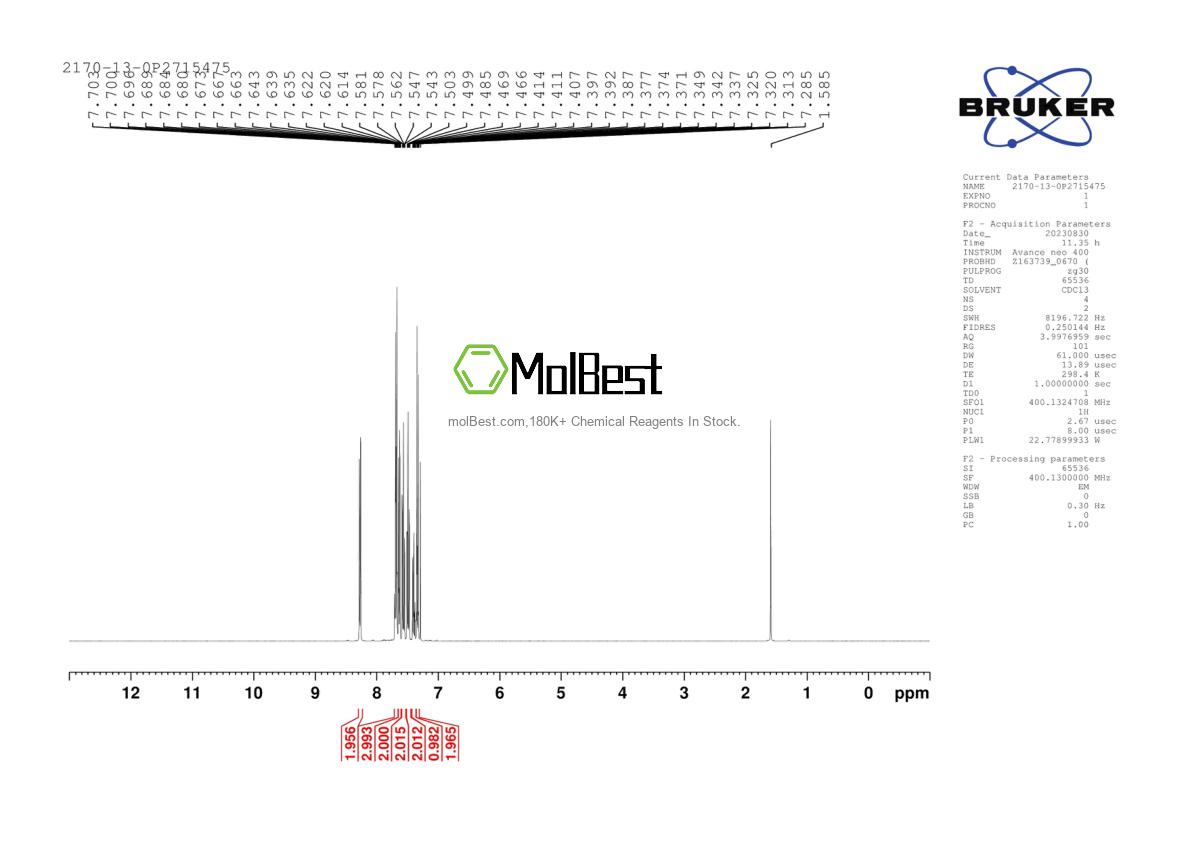 Physical sample testing spectrum (NMR) of 2170-13-0