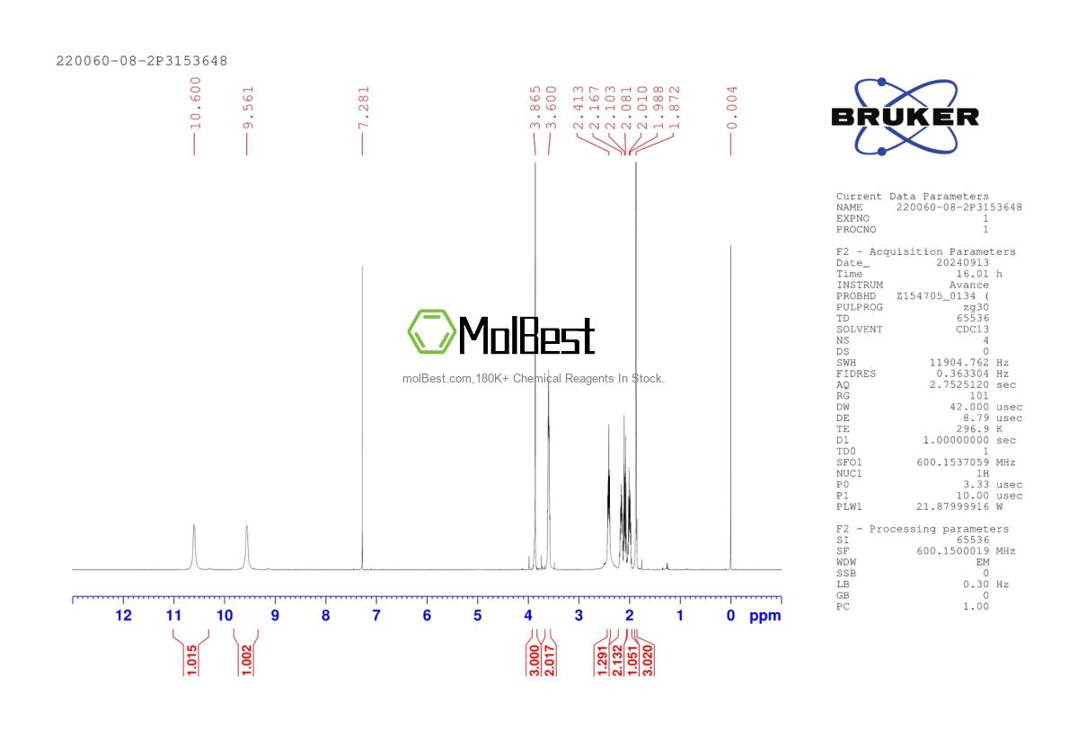 Спектр анализа физического образца (ЯМР) для 220060-08-2