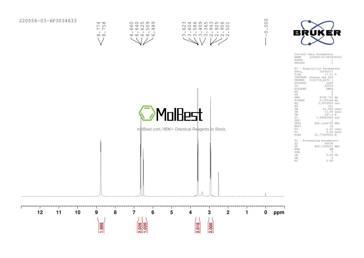 Physical sample testing spectrum (NMR) of 220556-03-6