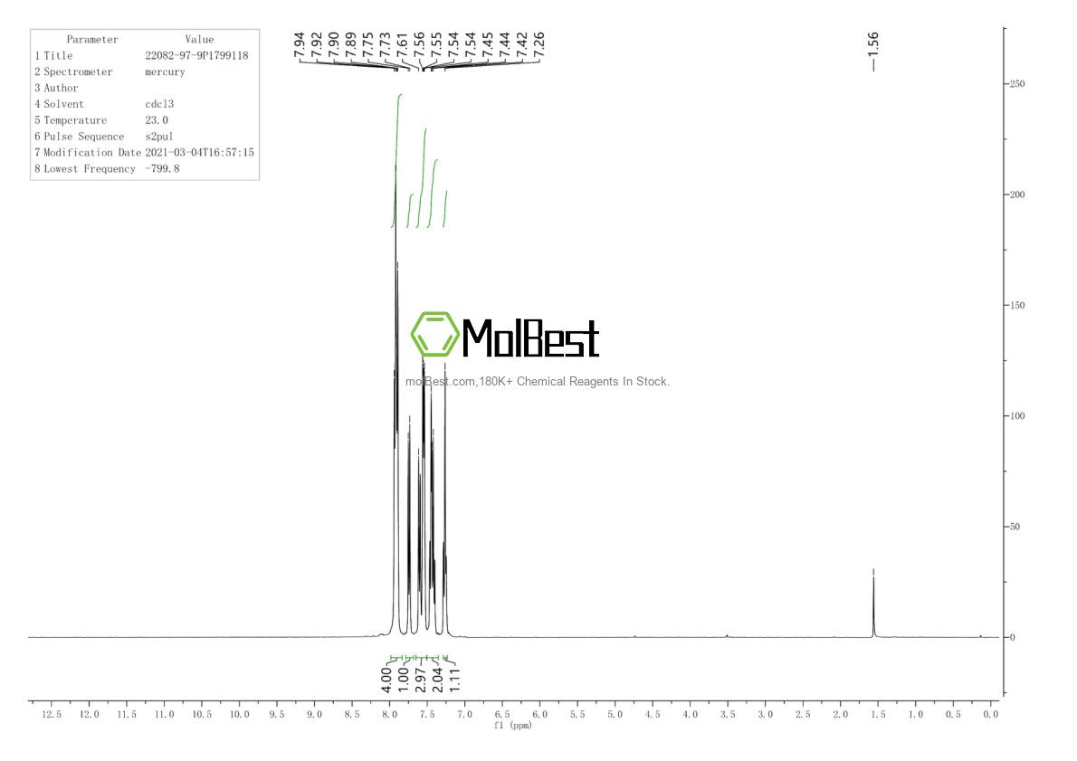 Спектр анализа физического образца (ЯМР) для 22082-97-9
