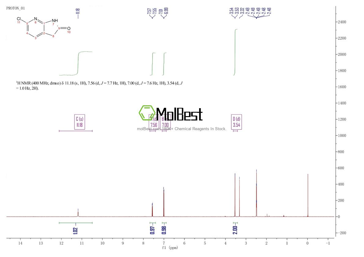 Спектр анализа физического образца (ЯМР) для 220896-14-0