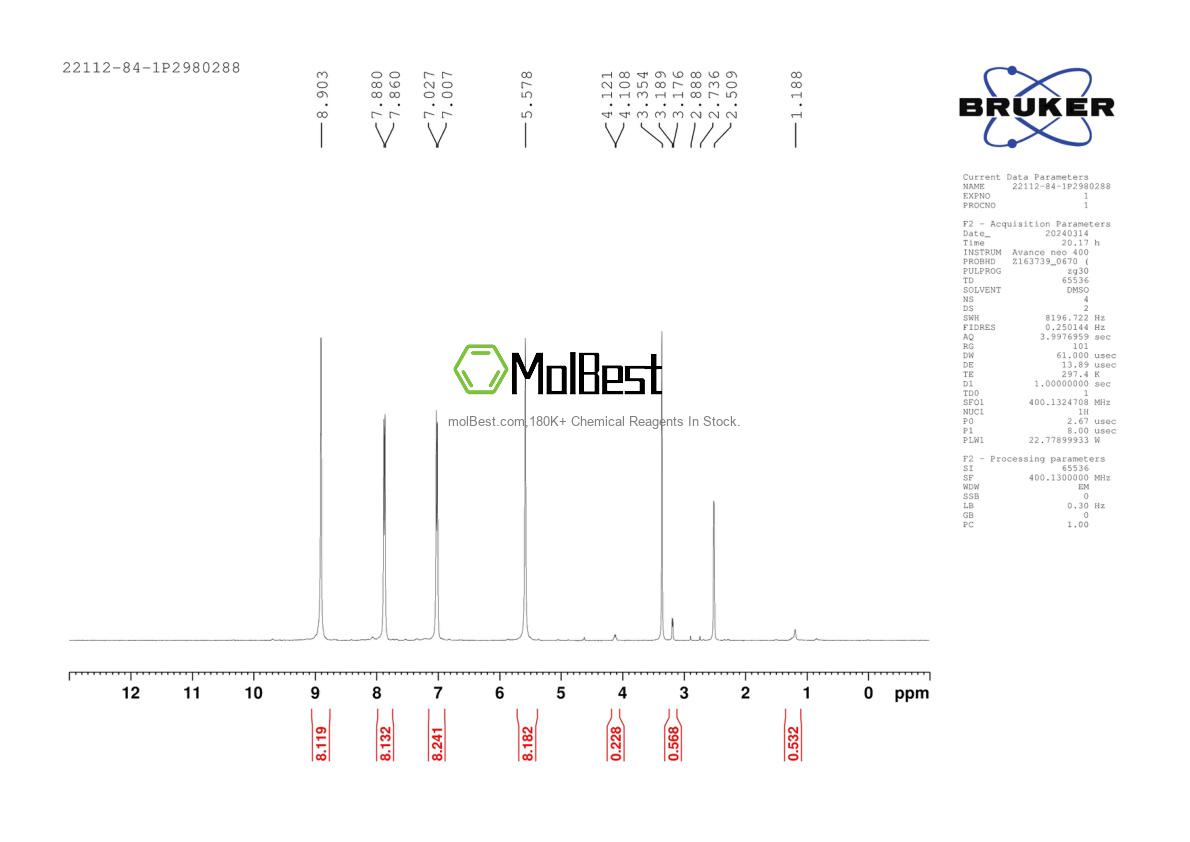 Physical sample testing spectrum (NMR) of 22112-84-1