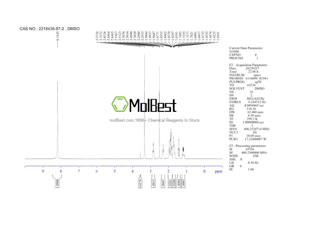 Phổ kiểm tra mẫu thực (NMR) của 2218436-87-2