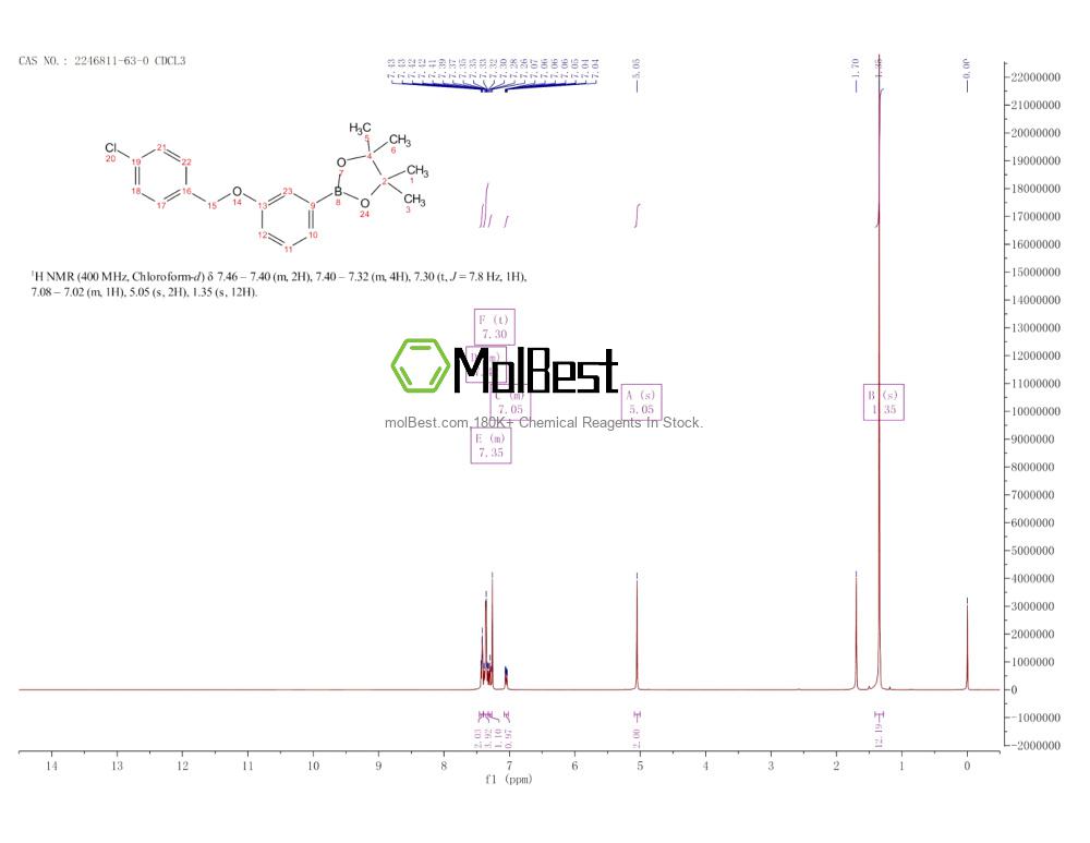 Physical sample testing spectrum (NMR) of 2246811-63-0