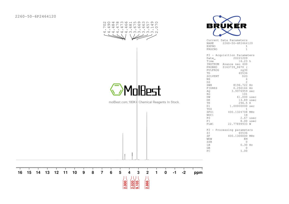 Phổ kiểm tra mẫu thực (NMR) của 2260-50-6