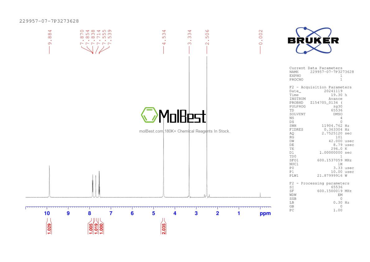 Physical sample testing spectrum (NMR) of 229957-07-7
