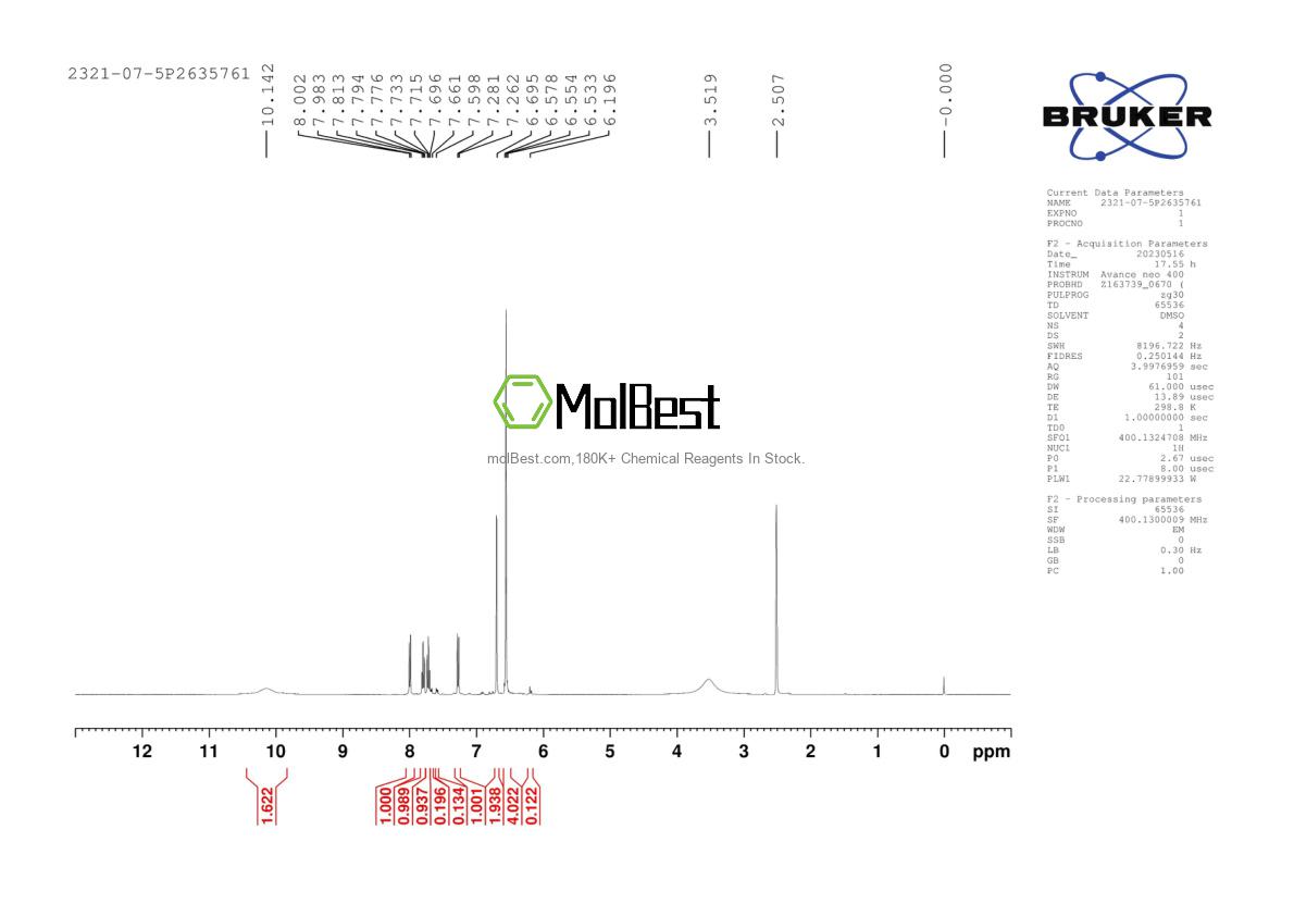 Physical sample testing spectrum (NMR) of 2321-07-5