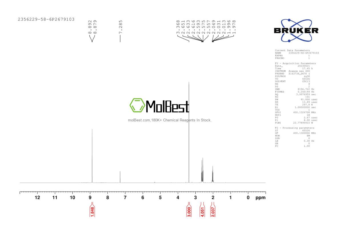 Physical sample testing spectrum (NMR) of 2356229-58-6