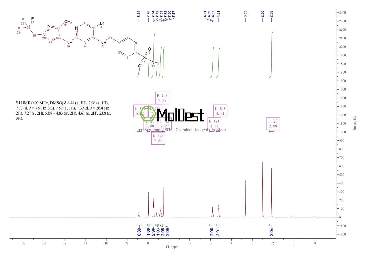 Physical sample testing spectrum (NMR) of 2361659-62-1