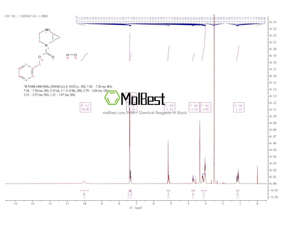 Physical sample testing spectrum (NMR) of 2387602-63-1