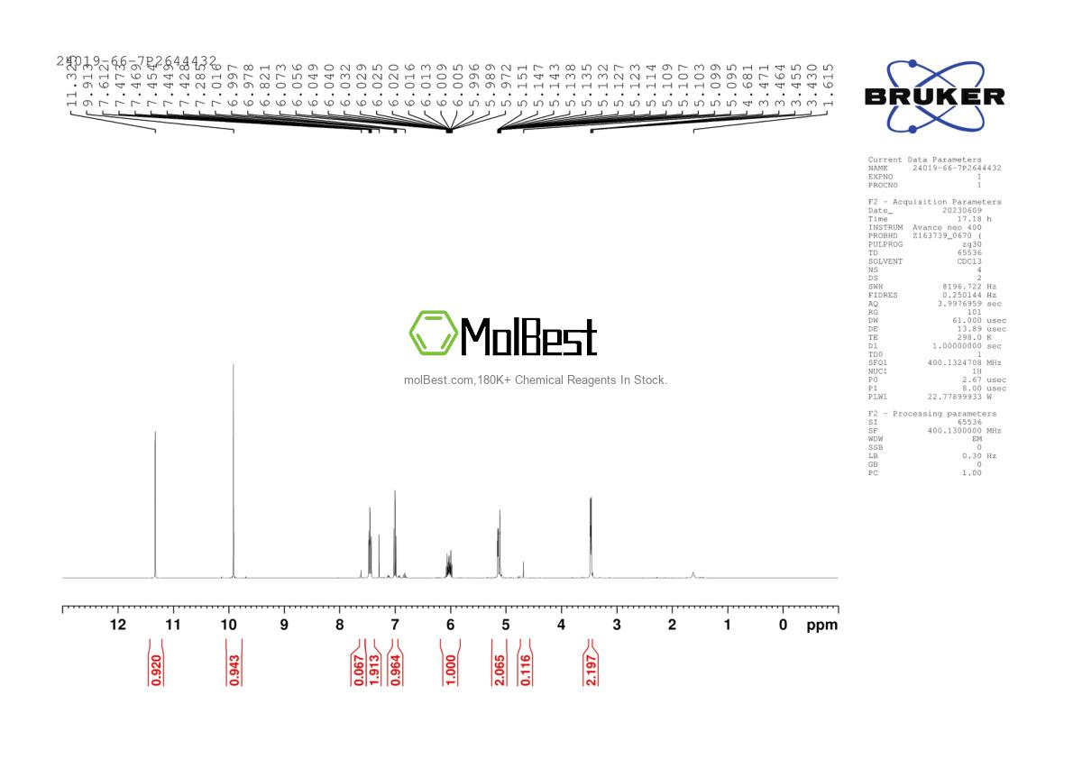 Physical sample testing spectrum (NMR) of 24019-66-7