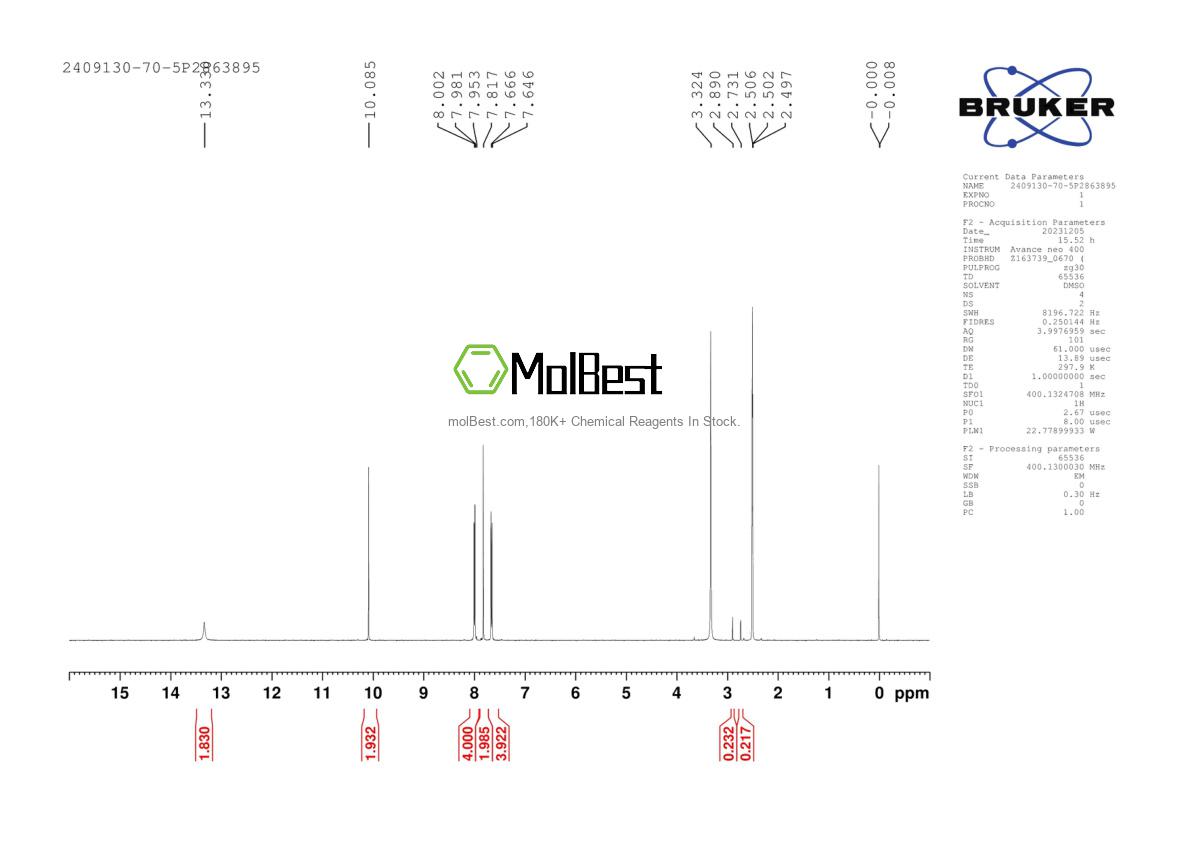 Physical sample testing spectrum (NMR) of 2409130-70-5