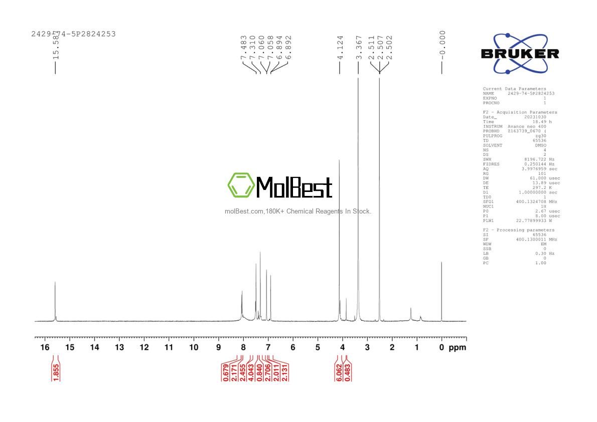 Physical sample testing spectrum (NMR) of 2429-74-5