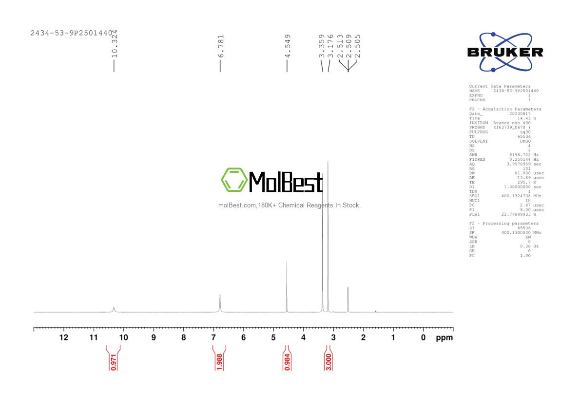 Physical sample testing spectrum (NMR) of 2434-53-9