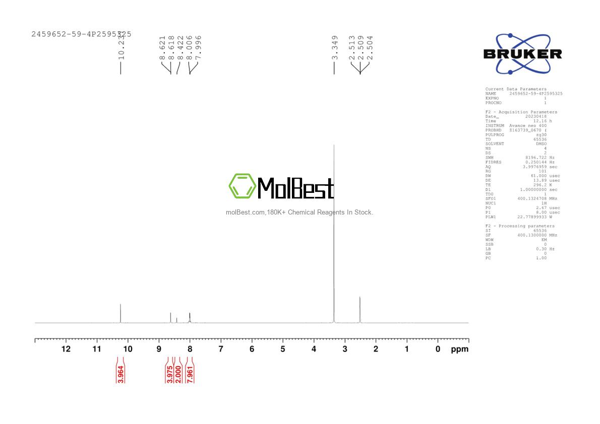 Physical sample testing spectrum (NMR) of 2459652-59-4