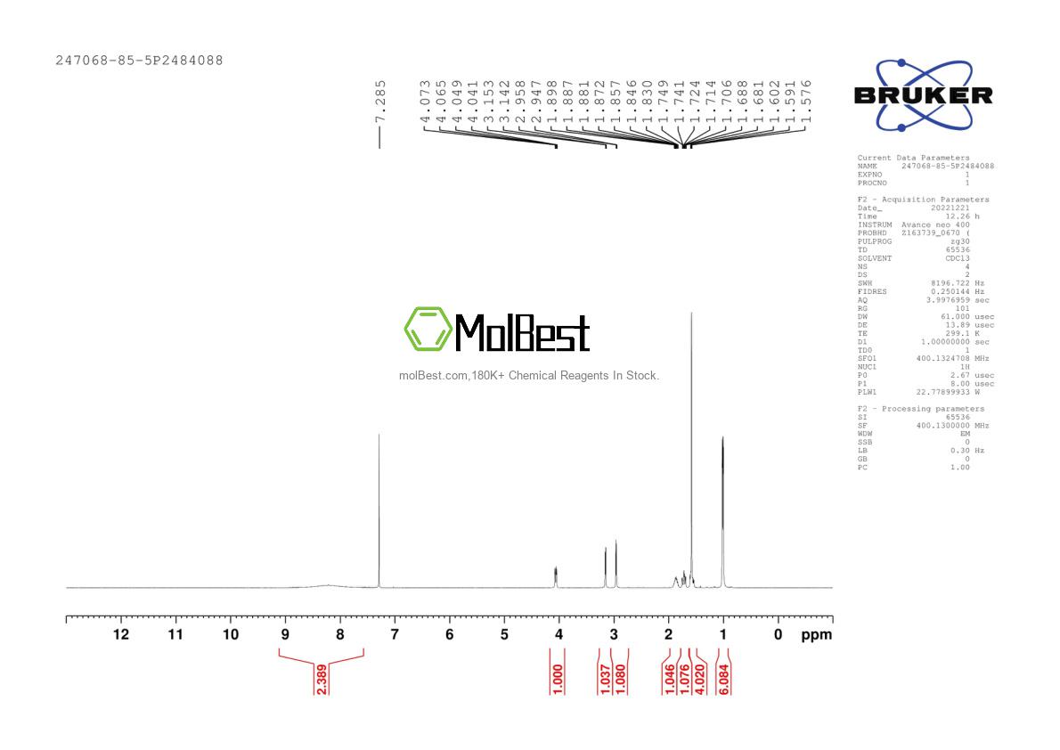 Physical sample testing spectrum (NMR) of 247068-85-5