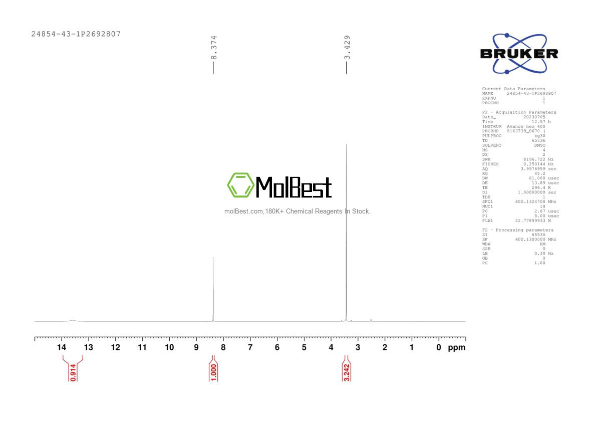 Physical sample testing spectrum (NMR) of 24854-43-1