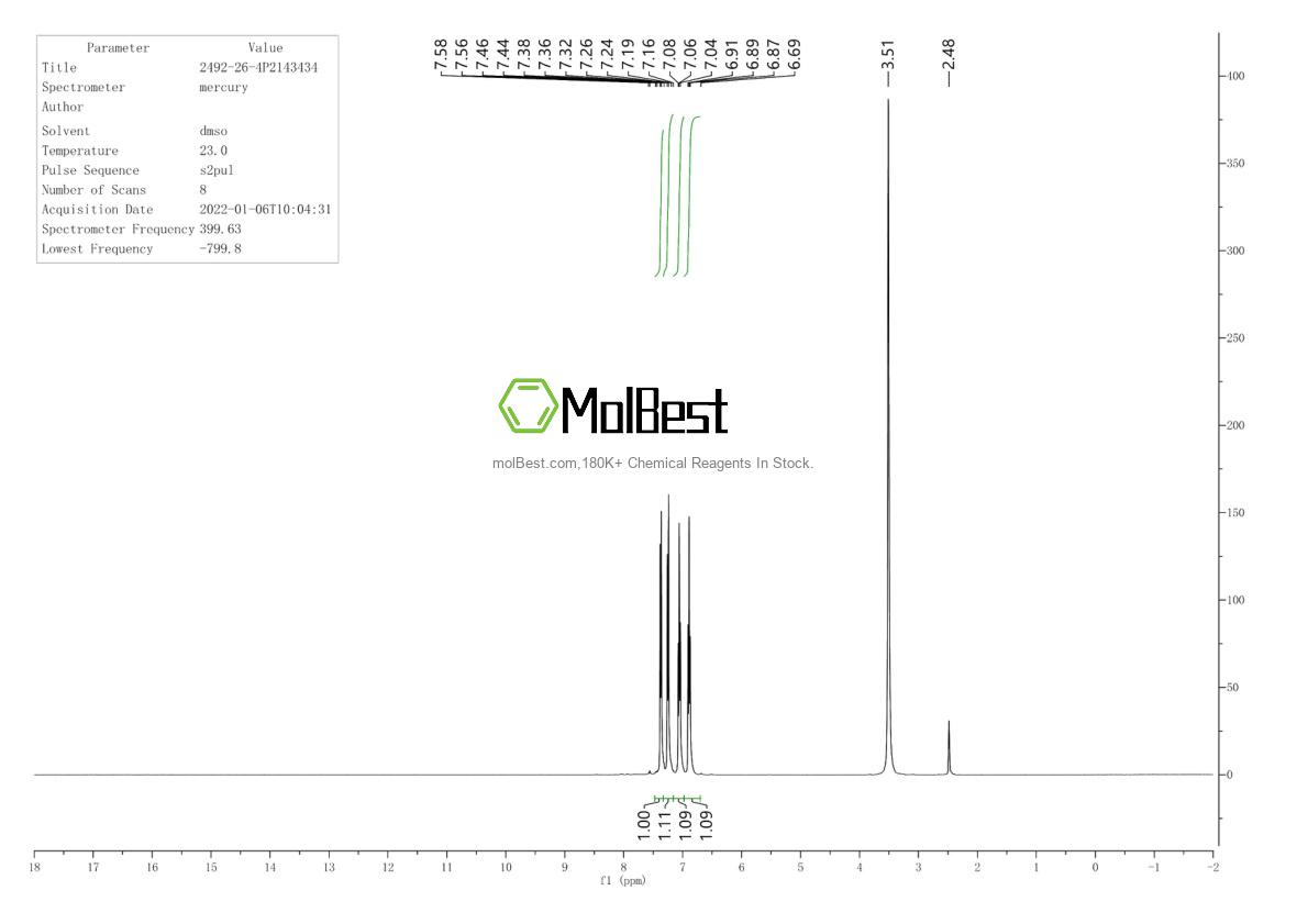 Physical sample testing spectrum (NMR) of 2492-26-4