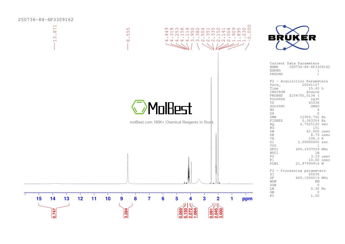 250736-84-6 fiziksel numune test spektrumu (NMR)