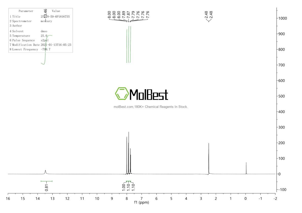 Physical sample testing spectrum (NMR) of 25118-59-6