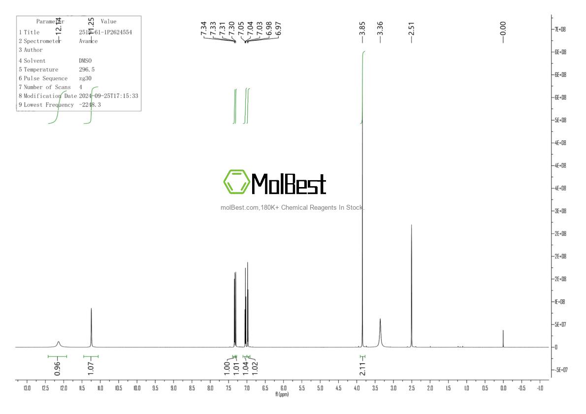 Спектр анализа физического образца (ЯМР) для 2519-61-1
