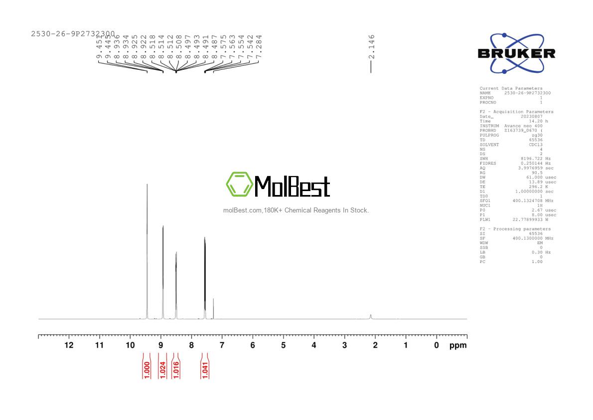 Physical sample testing spectrum (NMR) of 2530-26-9