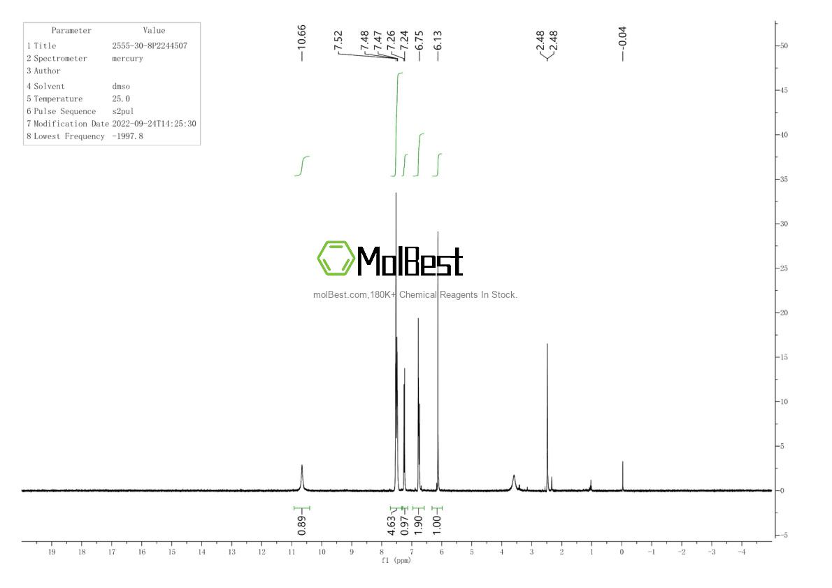 Physical sample testing spectrum (NMR) of 2555-30-8