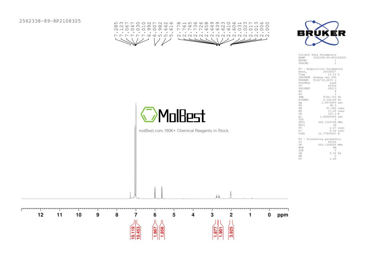 Physical sample testing spectrum (NMR) of 2562338-89-8