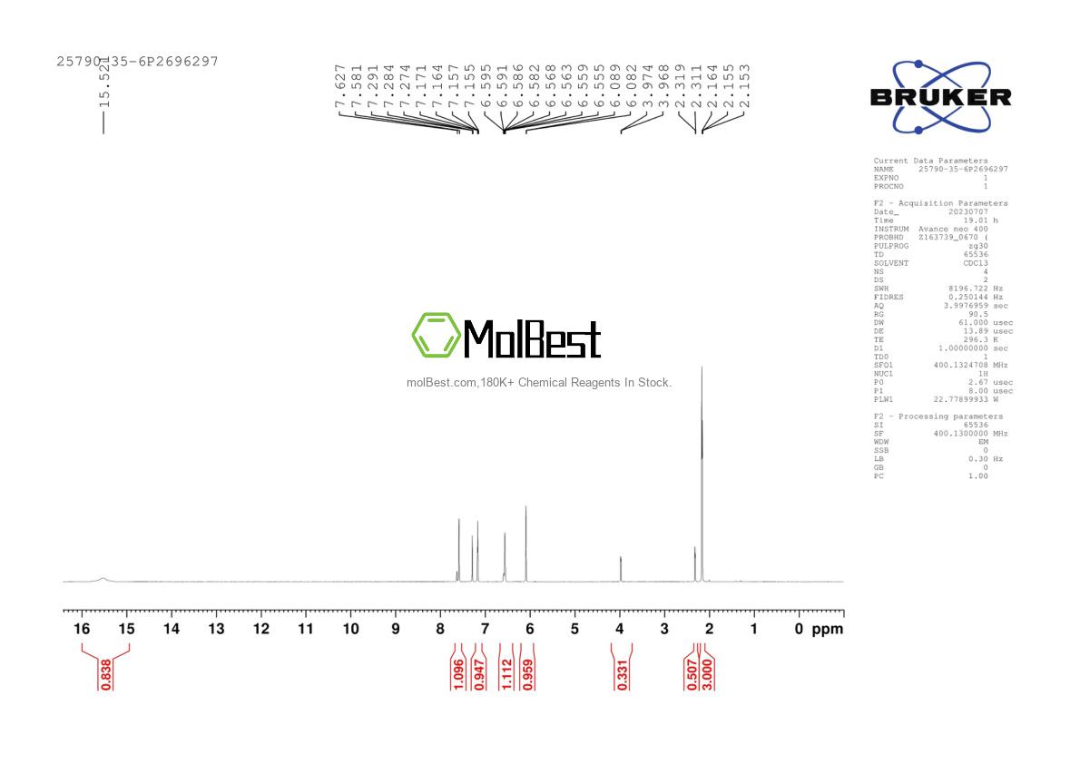 Physical sample testing spectrum (NMR) of 25790-35-6