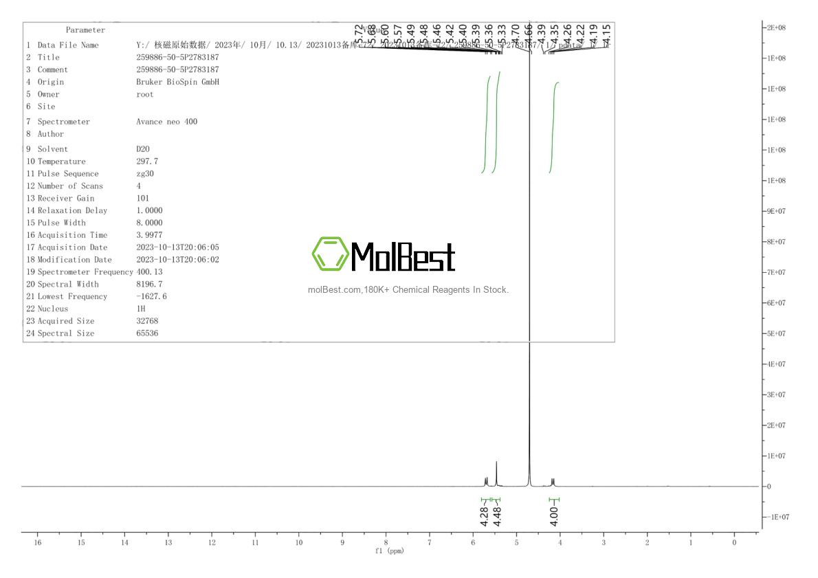 259886-50-5 fiziksel numune test spektrumu (NMR)