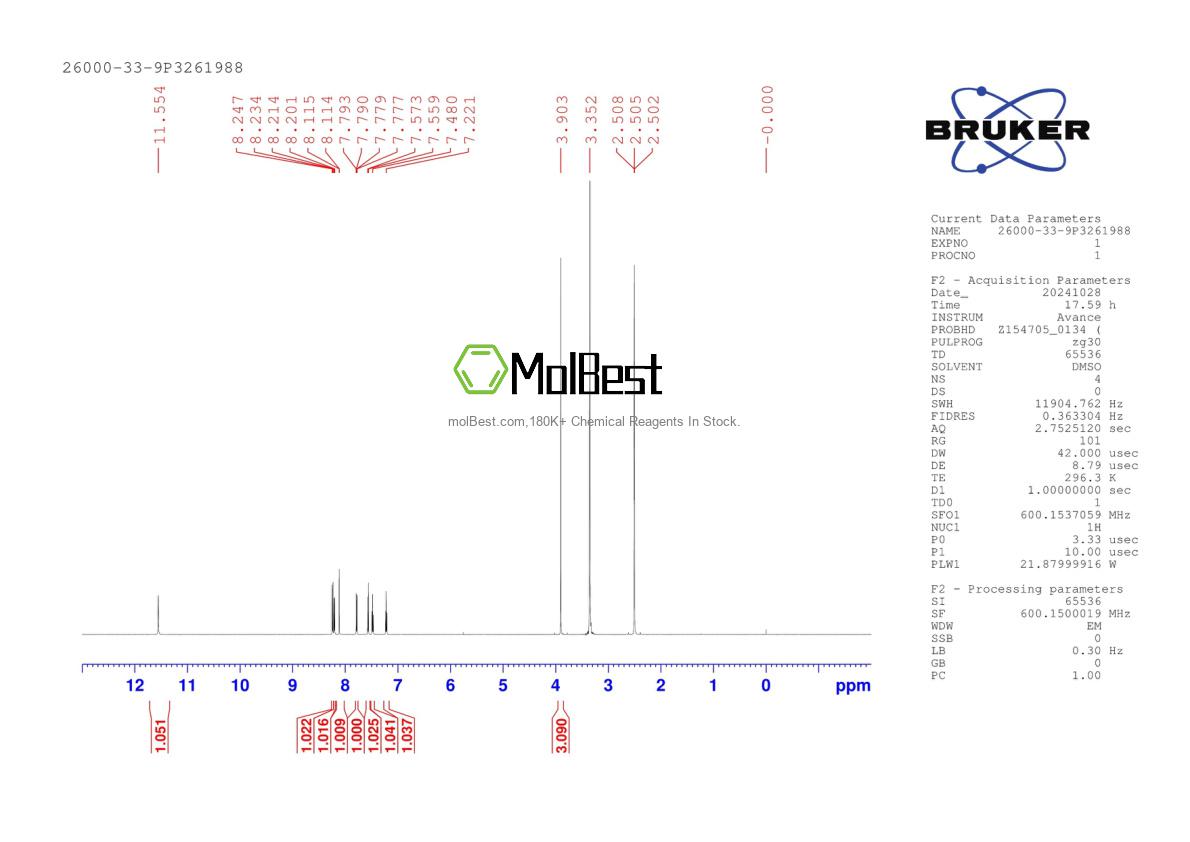 Spektrum pengujian sampel fisik (NMR) 26000-33-9