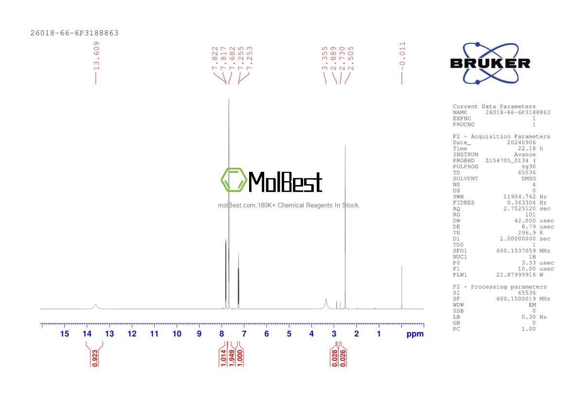 Physical sample testing spectrum (NMR) of 26018-66-6