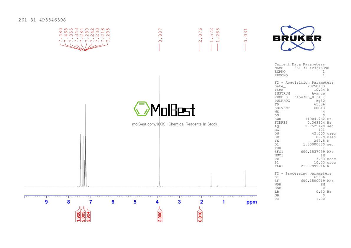 261-31-4 fiziksel numune test spektrumu (NMR)