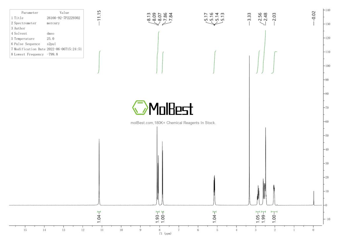 Спектр анализа физического образца (ЯМР) для 26166-92-7