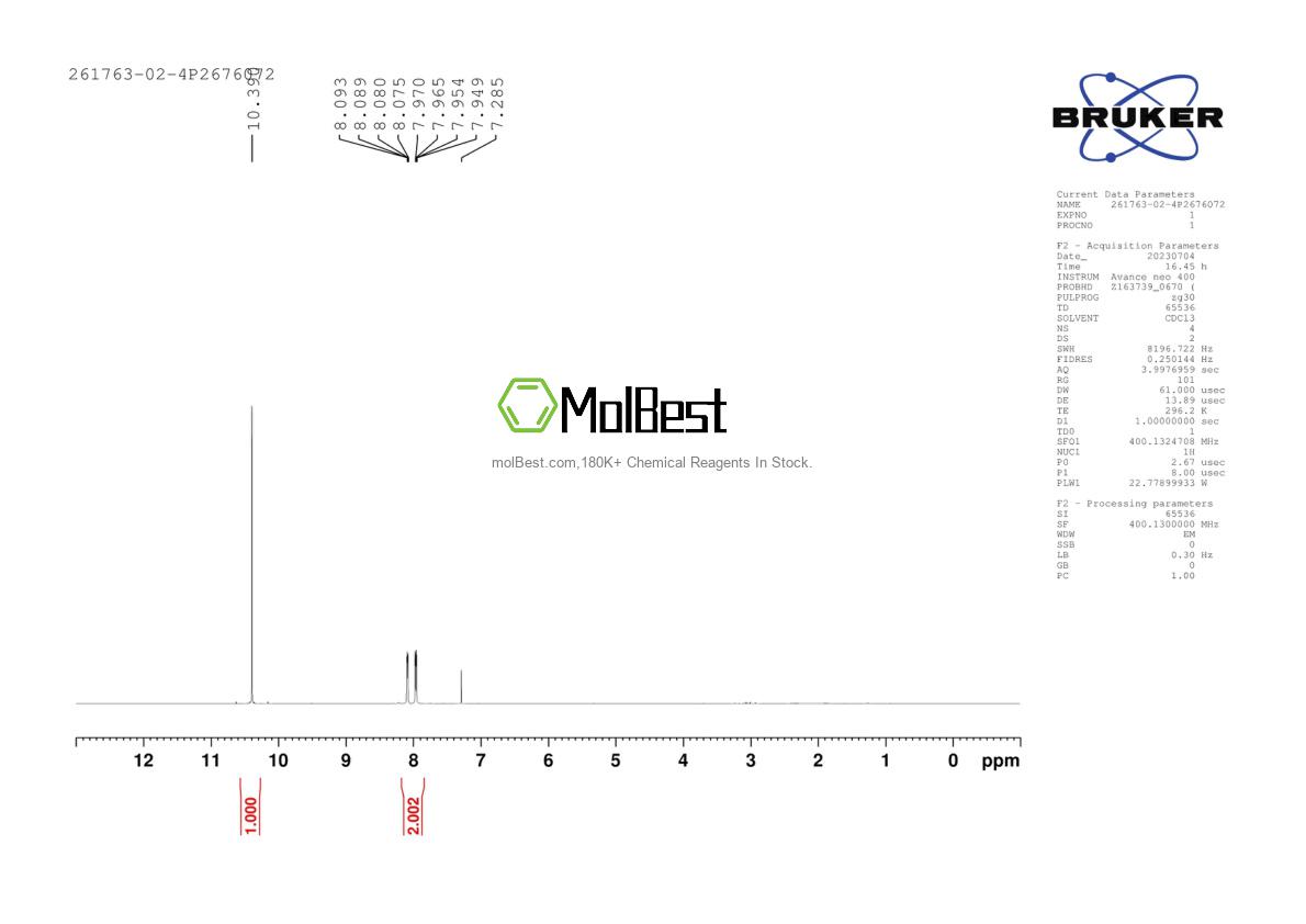 Physical sample testing spectrum (NMR) of 261763-02-4