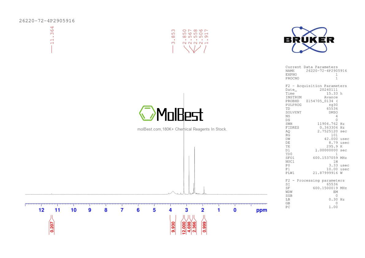 Physical sample testing spectrum (NMR) of 26220-72-4