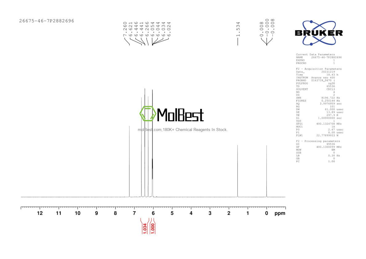 Physical sample testing spectrum (NMR) of 26675-46-7