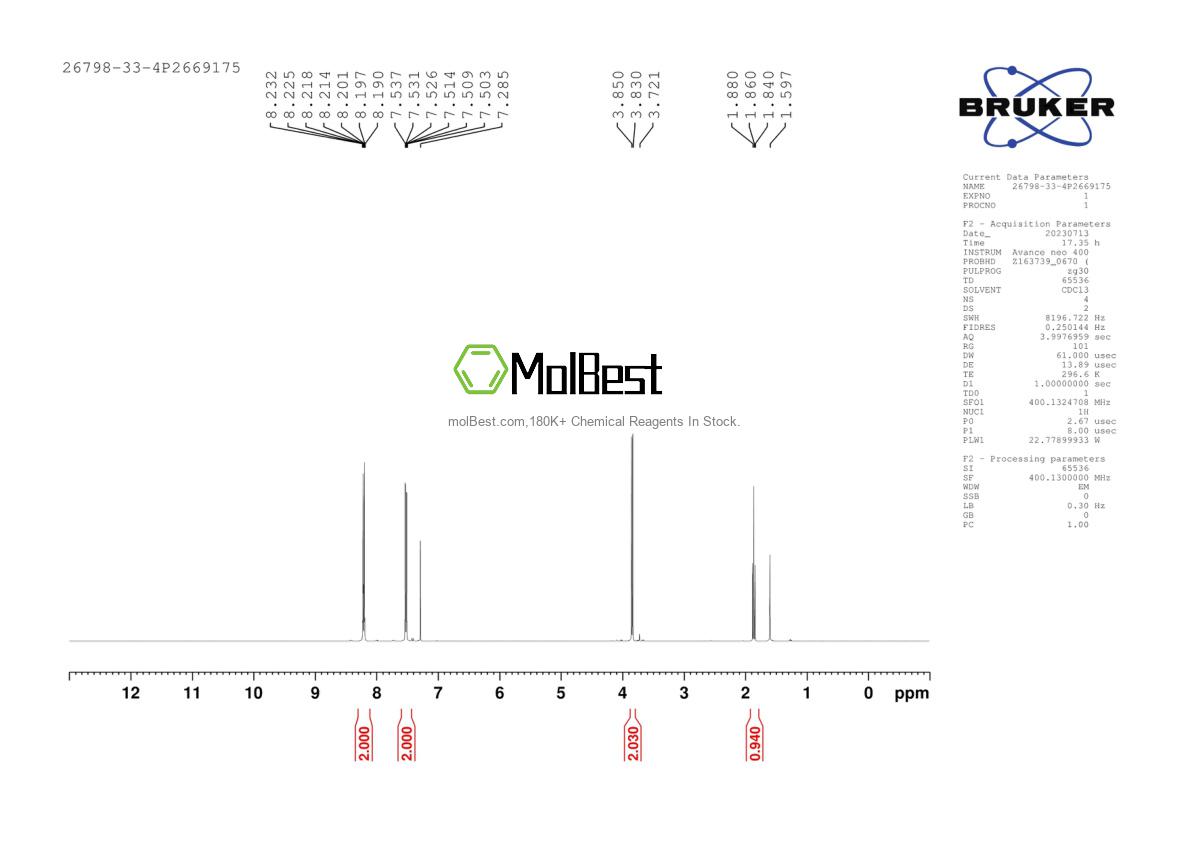 Physical sample testing spectrum (NMR) of 26798-33-4
