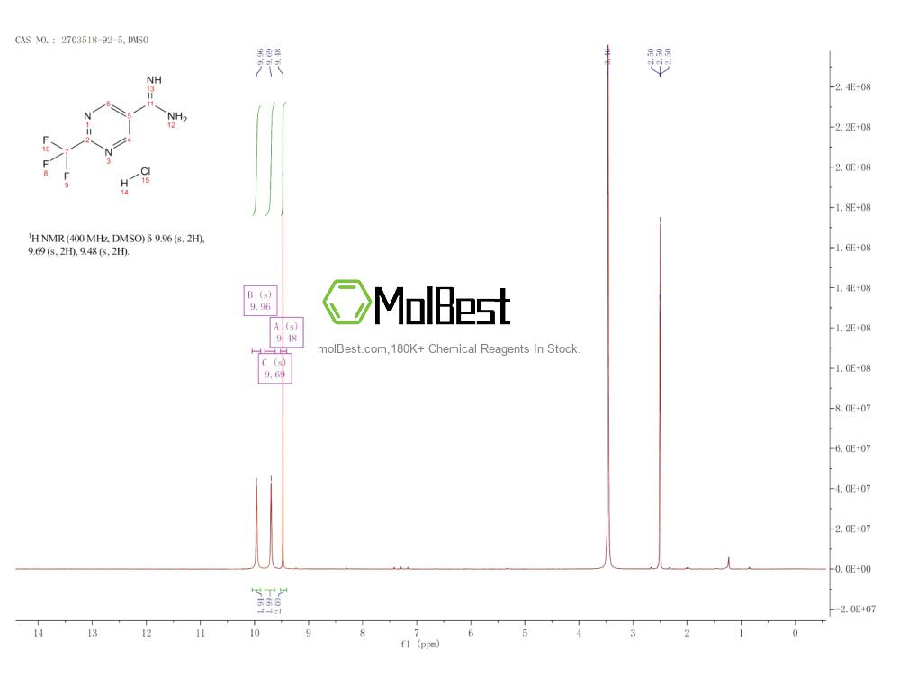 Physical sample testing spectrum (NMR) of 2703518-92-5