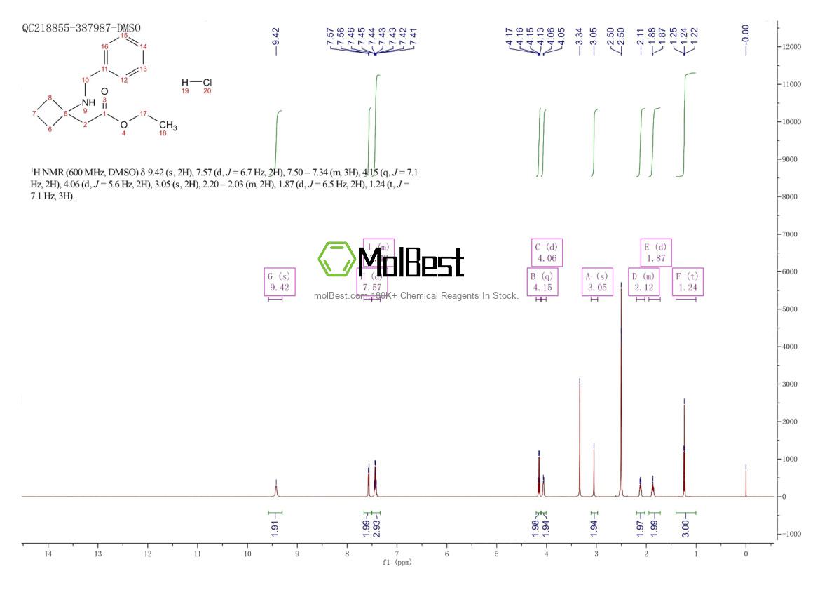 Physical sample testing spectrum (NMR) of 2703756-54-9