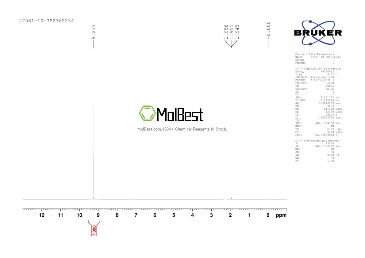 Physical sample testing spectrum (NMR) of 27081-10-3