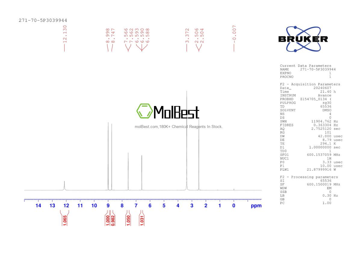 Physical sample testing spectrum (NMR) of 271-70-5