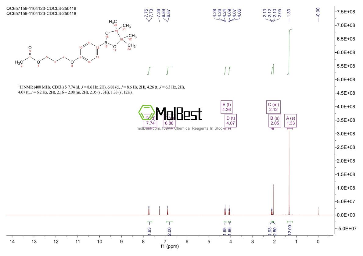 Espectro de teste de amostra física (NMR) de 2724208-38-0