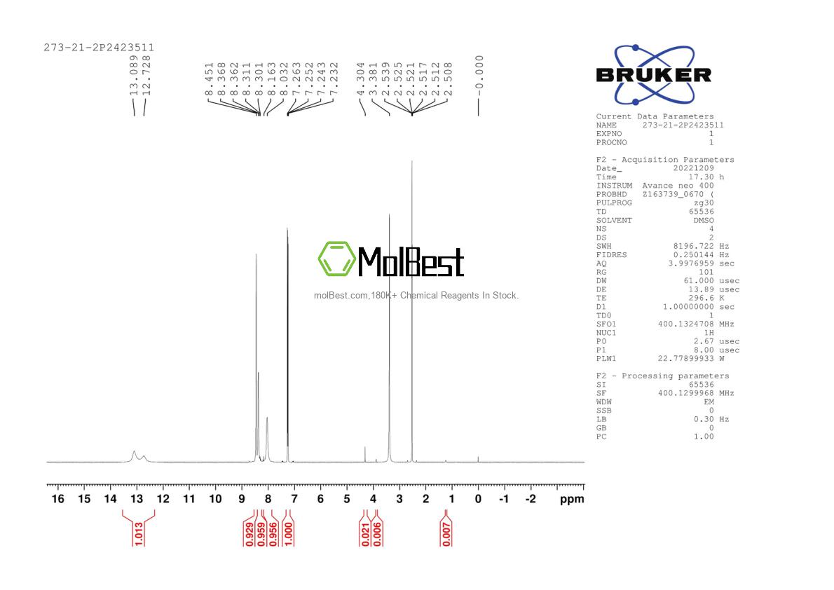 Physical sample testing spectrum (NMR) of 273-21-2