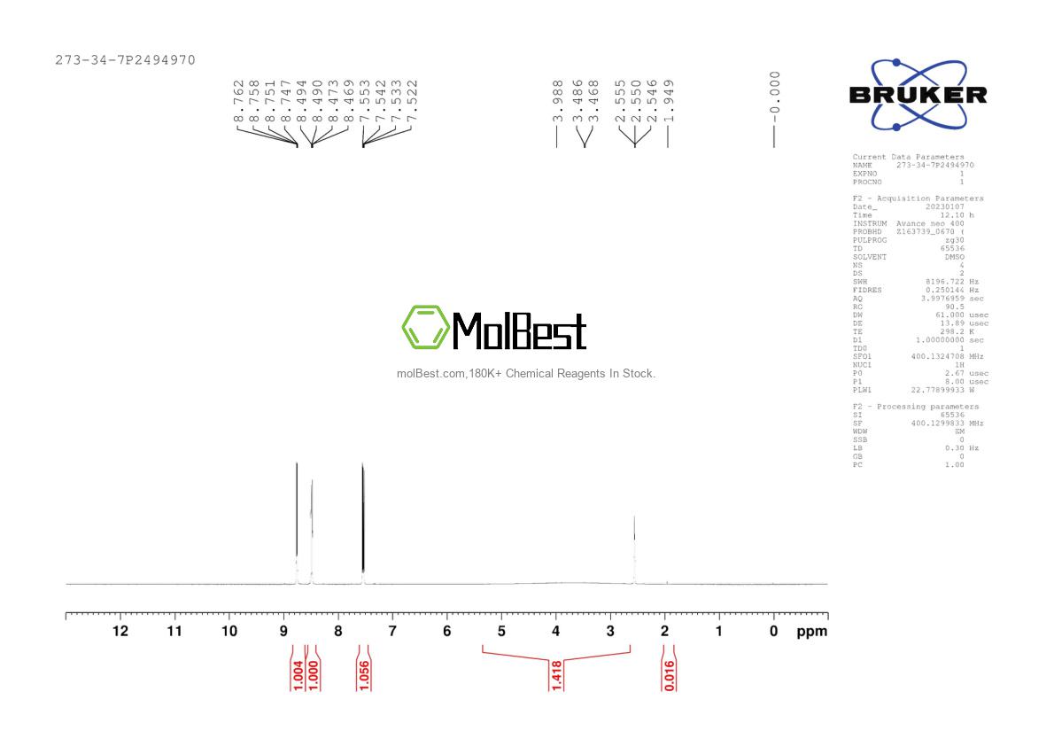 Physical sample testing spectrum (NMR) of 273-34-7