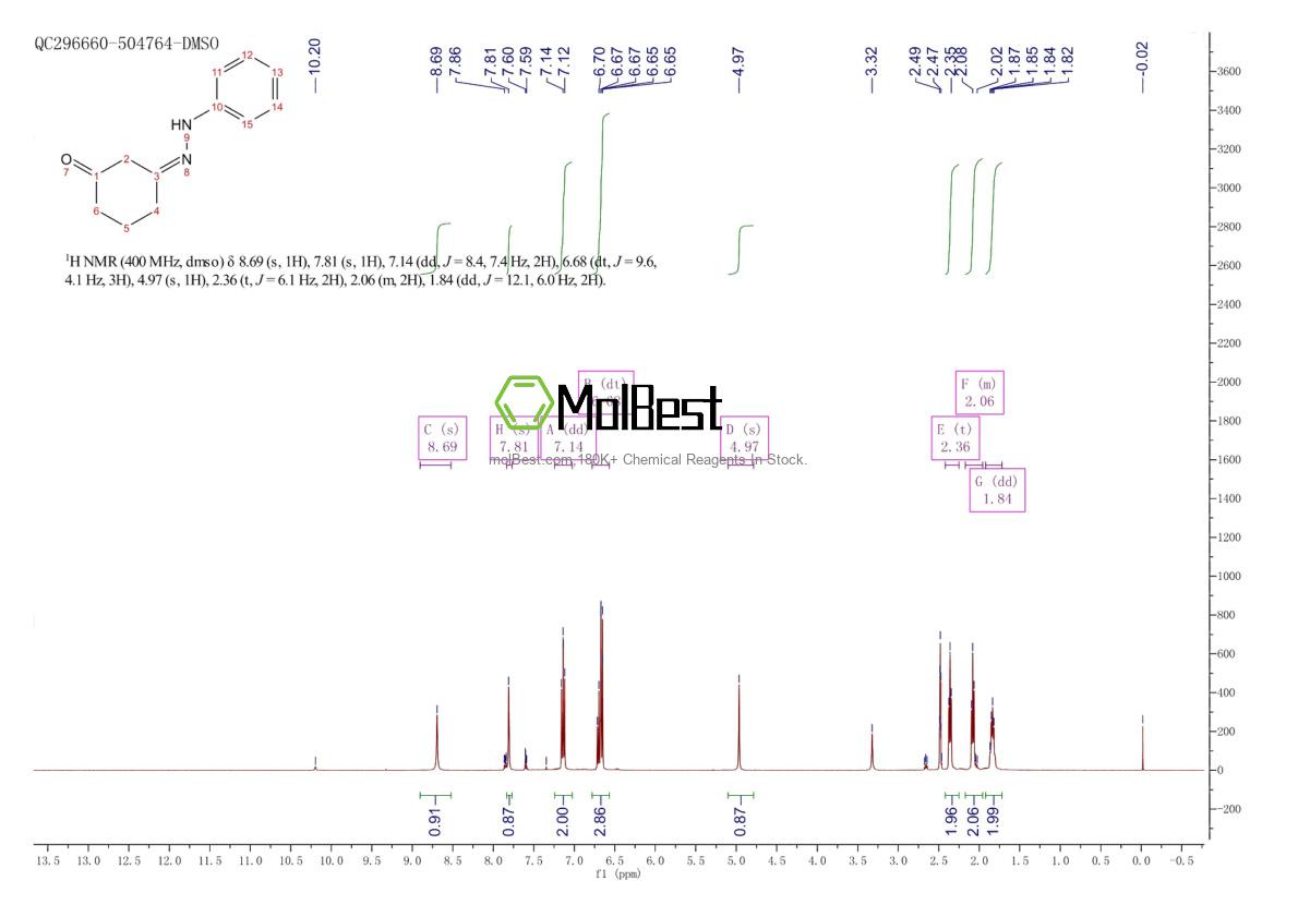 Espectro de teste de amostra física (NMR) de 27385-45-1