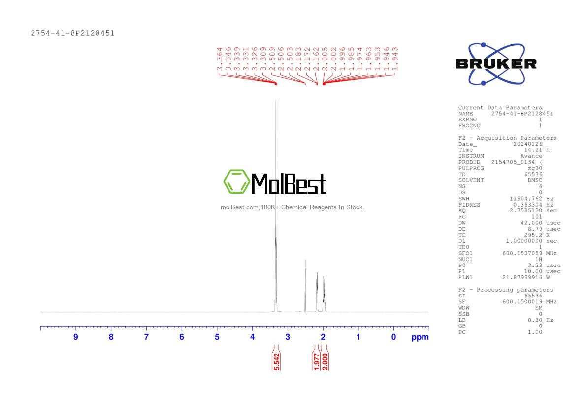 Physical sample testing spectrum (NMR) of 2754-41-8