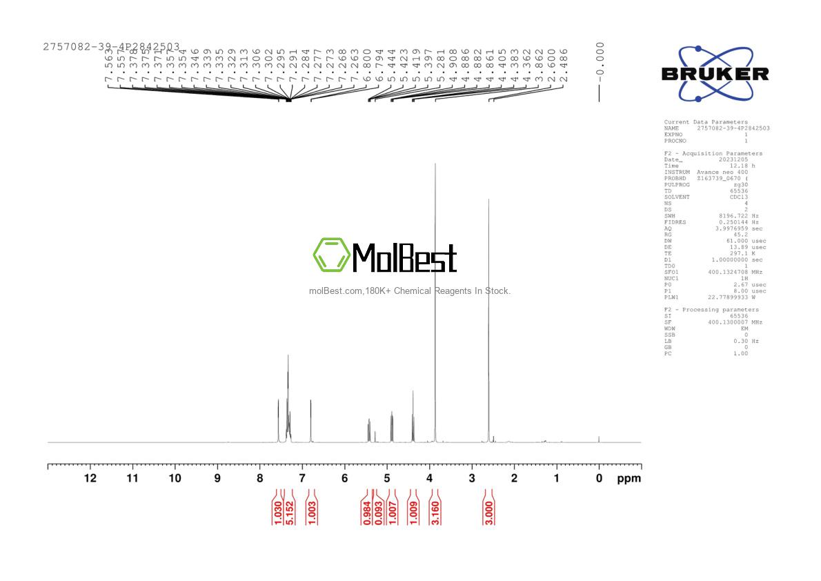 2757082-39-4 fiziksel numune test spektrumu (NMR)