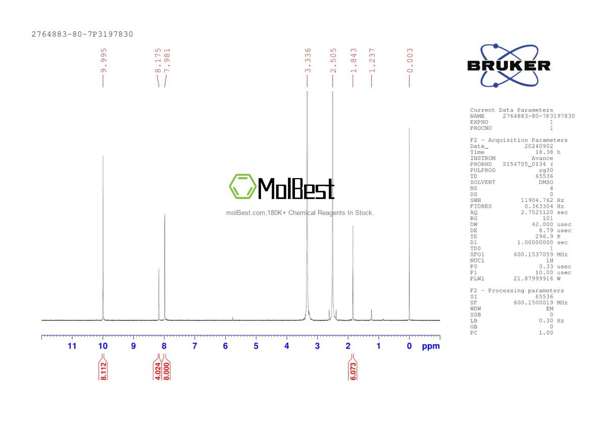 2764883-80-7 fiziksel numune test spektrumu (NMR)