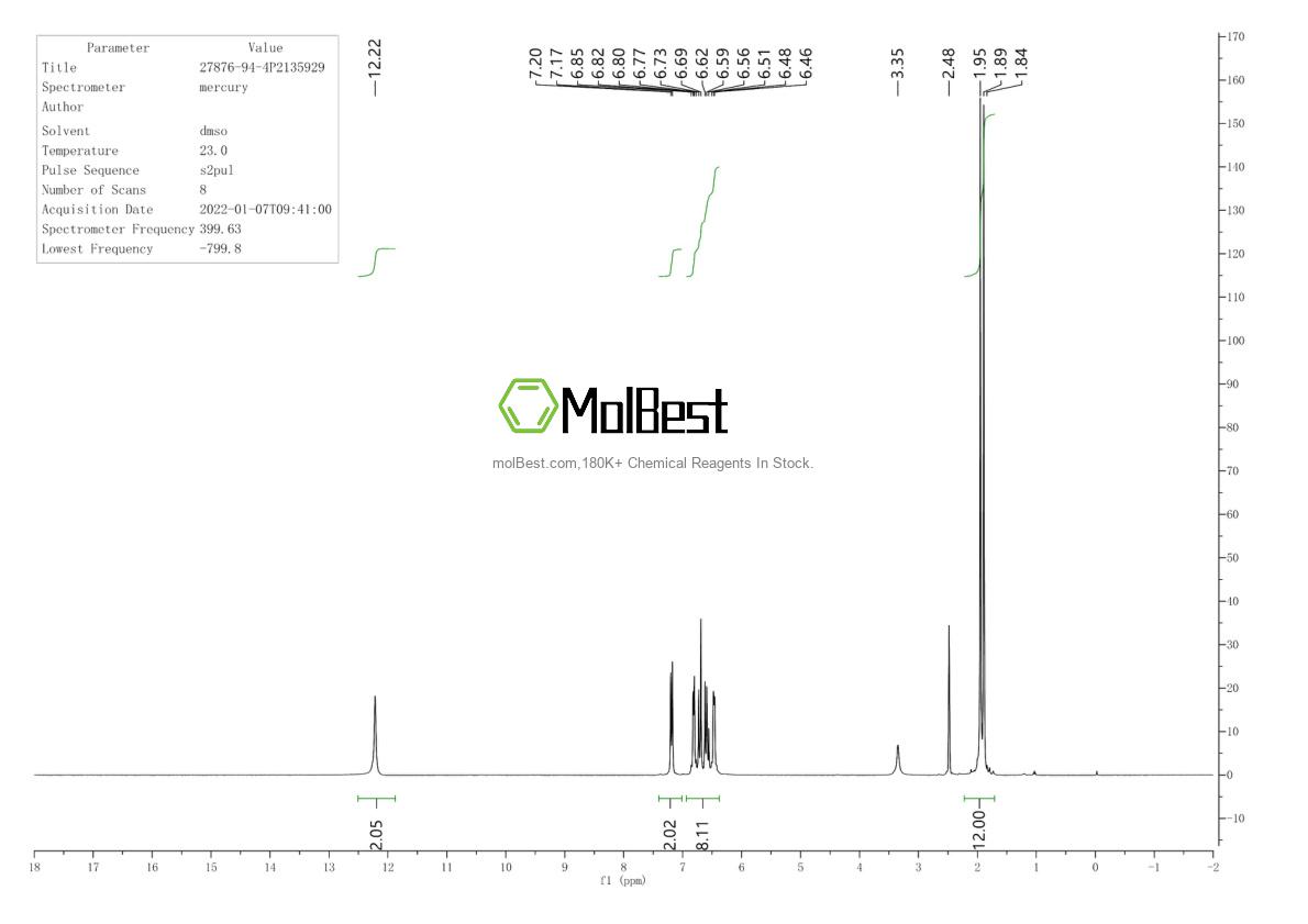 Spektrum pengujian sampel fisik (NMR) 27876-94-4